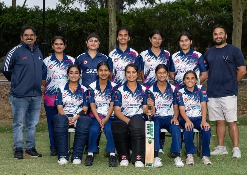 The unbeaten All Girls Under 14 premiership team, 2025/26
